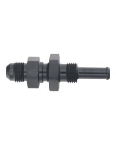 DeatschWerks 6AN Male Flare to Straight 5/16in Single Hose Barb - Anodized Matte Black - 6-02-0739-B