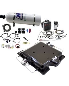 Nitrous Express Dodge Hellcat Supercharger Lid Nitrous/Water Injection Kit (100-400HP) w/15lb Bottle - 20972BMF-15