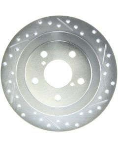 StopTech Select Sport 98-08 Subaru Forester Slotted and Drilled Left Rear Rotor - 227.47011L