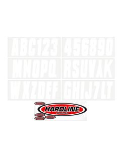 Hardline Boat Lettering Registration Kit 3 in. - 350 White Solid - WHI350EC