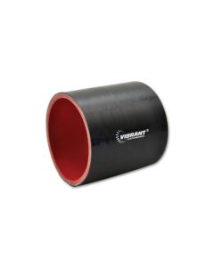 Vibrant 4 Ply Reinforced Silicone Straight Hose Coupling - 1in I.D. x 3in long (BLACK) - 2700