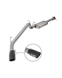 aFe Mach Force-XP Exhaust 3in CB SS 15-17 GM Colorado/Canyon 2.5L/3.6L Side Exit w/ Black Tip - 49-44058-B