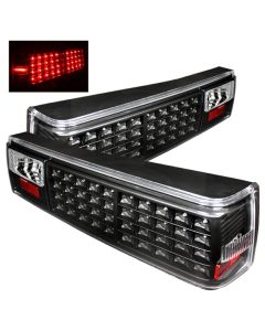 Xtune Ford MUStang 87-93 LED Tail Lights Black ALT-ON-FM87-LED-BK - 5012975