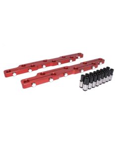 COMP Cams Stud Girdle Kit for Small Block Chevy V8 Engines 1955-1986, Billet Aluminum, Black Anodized Finish, 3-Piece Design - 4016