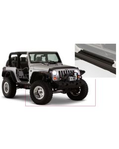 Bushwacker 07-18 Jeep Wrangler Trail Armor Rocker Panel and Sill Plate Cover - Black - 14011