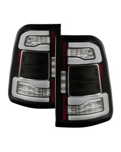 Spyder Dodge RAM 1500 19-21 Factory LED Model LED Tail Lights - Red Clear ALT-YD-DR19LED-SEQ-BK - 5088505