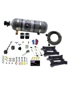 Nitrous Express Dual 4150/Alcohol Nitrous Kit (100-500HP) w/Composite Bottle - 50245-12