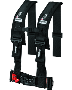 DragonFire Racing Harness- H-Style- 4-Point- 3in Buckle- Black - 521354