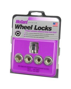 McGard Wheel Lock Nut Set - 4pk. (Under Hub Cap / Cone Seat) 1/2-20 / 3/4 & 13/16 Hex / .775in. L - 24010