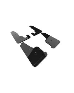 Rally Armor 18-22 Jeep Grand Cherokee SRT Trackhawk Black UR Mud Flap - Metallic Black Logo - MF134-UR-BLK-MBK