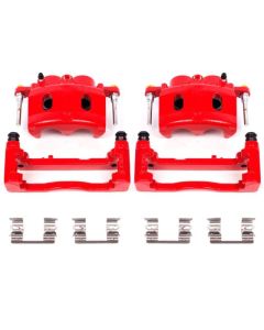 Power Stop 08-16 Cadillac Escalade Front Red Calipers w/Brackets - Pair - S4918A