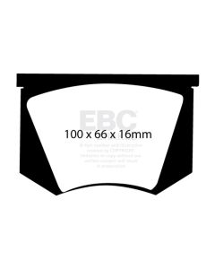 EBC 64-66 Ac Cobra 7.0 Yellowstuff Rear Brake Pads - DP4100R