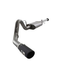 aFe MACHForce XP Exhausts Cat-Back SS 409 EXH  Wrinkle Black CB Ford F-150 11-12 V6-3.5L (tt) - 49-43038-B
