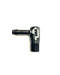 Fragola 1/4 Hose Barb x 1/8 NPT 90 Degree Low Profile - Black - 484002-BL