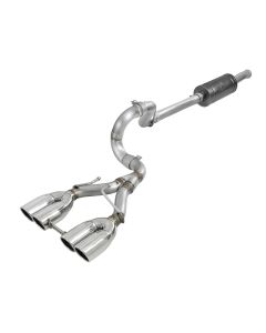 aFe Rebel Series 2.5in 304 SS Cat-Back Exhaust w/ Polished Tip 18-20 Jeep Wrangler (JL) - 49-38073-P