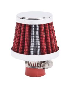 Edelbrock Valve Cover Breathers 9mm Inlet Red/Chrome - 43511