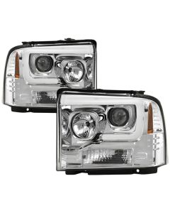 Spyder Platinum Ford F250/350/450 05-07 High-Power LED Module Proj. Headlights-Chrome (PRO-YD-FS05V2 - 5087904