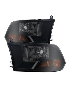 xTune Dodge Ram 1500 09-12 ( Non Quad Headlights ) Crystal Headlights Black Smoked HD-JH-DR09-AM-BSM - 9030376