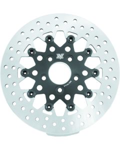 Twin Power 84-17 Big Twin Exc 08-17 FLH FLT Rear 11.5 Floating Rotor Black Mesh - 666838