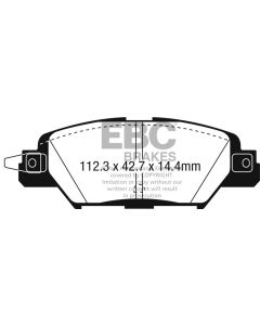EBC 2016 Mazda CX-5 2.0L Yellowstuff Rear Brake Pads - DP43071R