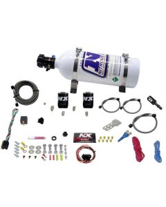 Nitrous Express 11-15 Ford Mustang GT 5.0L Coyote Single Nozzle Nitrous Kit (35-150HP) w/5lb Bottle - 20932-05