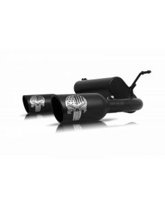Gibson 18-22 Jeep Wrangler Sport 3.6L 2.5in Patriot Skull Series Cat-Back Dual Exhaust - Blk Ceramic - 76-0038