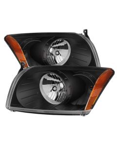 Xtune Dodge Caliber 07-12 Crystal Headlights -Black HD-JH-DCAL07-AM-BK - 9026522