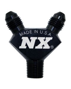 Nitrous Express 1/8NPT x 3AN x 3AN Billet Pure-Flo Y Fitting - Black - 16378