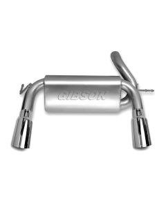 Gibson 07-17 Jeep Wrangler JK Rubicon 3.6L 2.5in Axle-Back Dual Split Exhaust - Aluminized - 17303