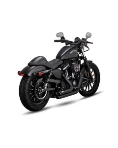 Vance & Hines HD Sportster 14-22 Shortshots Staggered Black Full System Exhaust - 47329