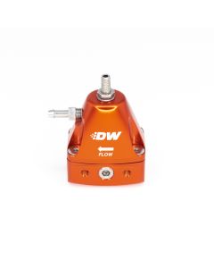 DeatschWerks DWR1000iL In-Line Adjustable Fuel Pressure Regulator - Orange - 6-1001-FRO