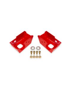 BMR 2021+ Ford Bronco (Exc. Bronco Sport) Rear Shock Mount Skid Plates - Red - SG1860R
