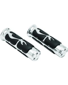 Kuryakyn ISO Flame Grips Metric Universal 1inch Chrome - 6262
