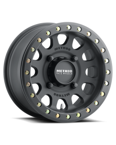 Method MR401 UTV Beadlock 15x7 +38mm Offset 6 x 139.7 BP 81.80mm CB Matte Black Wheel w/ BH-H24100 - MR40157060552B