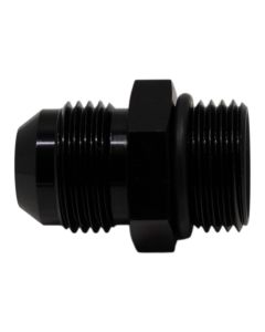 DeatschWerks 10AN ORB Male to 10 AN Male Flare Adapter (Incl O-Ring) - Anodized Matte Black - 6-02-0403-B