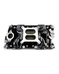 Edelbrock Chevy Small Block Performer RPM AIR-Gap Intake Manifold Black Plasma Finish - 7501-BP