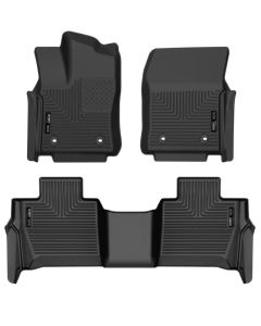 Husky Liners 23-24 Toyota Sequoia WeatherBeater Front & Second Row Floor Liners - Black - 95281