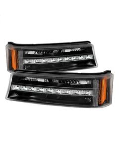xTune Chevy Silverado 03-06 / Avalanche 02-06 LED Bumper Lights Black CBL-JH-CS03-LED-BK - 9027482