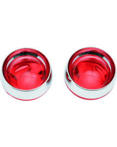 Kuryakyn Deep Dish Bezels With Red Lenses - 2269