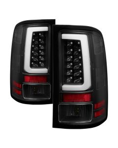 Spyder 07-13 GMC Sierra 1500 V2 Light Bar LED Tail Lights - Black (ALT-YD-GS07V2-LBLED-BK) - 5084743