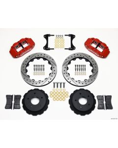 Wilwood Narrow Superlite 4R Rear Kit 12.88in Drilled Red 65-82 Corvette C2/C3 - 140-10471-DR