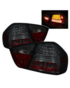 Spyder BMW E90 3-Series 06-08 4Dr LED Tail Lights Smoke ALT-YD-BE9006-LED-SM - 5000927