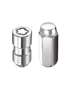 McGard 5 Lug Hex Install Kit w/Locks (Cone Seat Nut) 9/16-18 / 13/16 Hex / 1.75in. L - Chrome - 84523