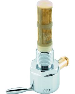 Bikers Choice 57-74 XL Chrome Round Petcock 3/8 NPT Right Outlet - 489638