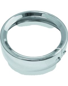 Bikers Choice FLH FLT FLHR FLD Black 7 Inch Chrome Headlight Trim Ring - 482914