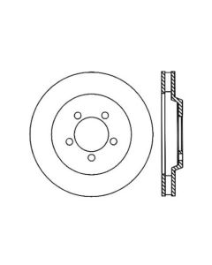 StopTech Power Slot 05-10 Mustang GT V8-4.6L Front Left Drilled Rotor - 128.61086L