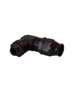 Aeromotive PTFE Hose End - AN-06 to AN-08 Hose - 90 Deg - Black Anodized - 15736