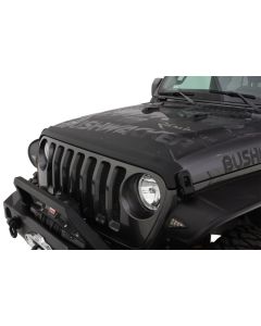 Bushwacker 18-19 Jeep Wrangler Rubicon/Sport//Unlimited/Sport S Hood Stone Guard- Black - 14093