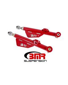 BMR 79-98 Fox Mustang On-Car Adj. Lower Control Arms / Rod End Combo (Polyurethane) - Red - TCA051R
