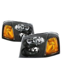 xTune 02-09 GMC Envoy OEM Style Headlights - Black (HD-JH-GEN02-AM-BK) - 9042652
